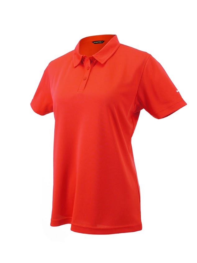 Ladies Red Short Sleeve Polo Shirt