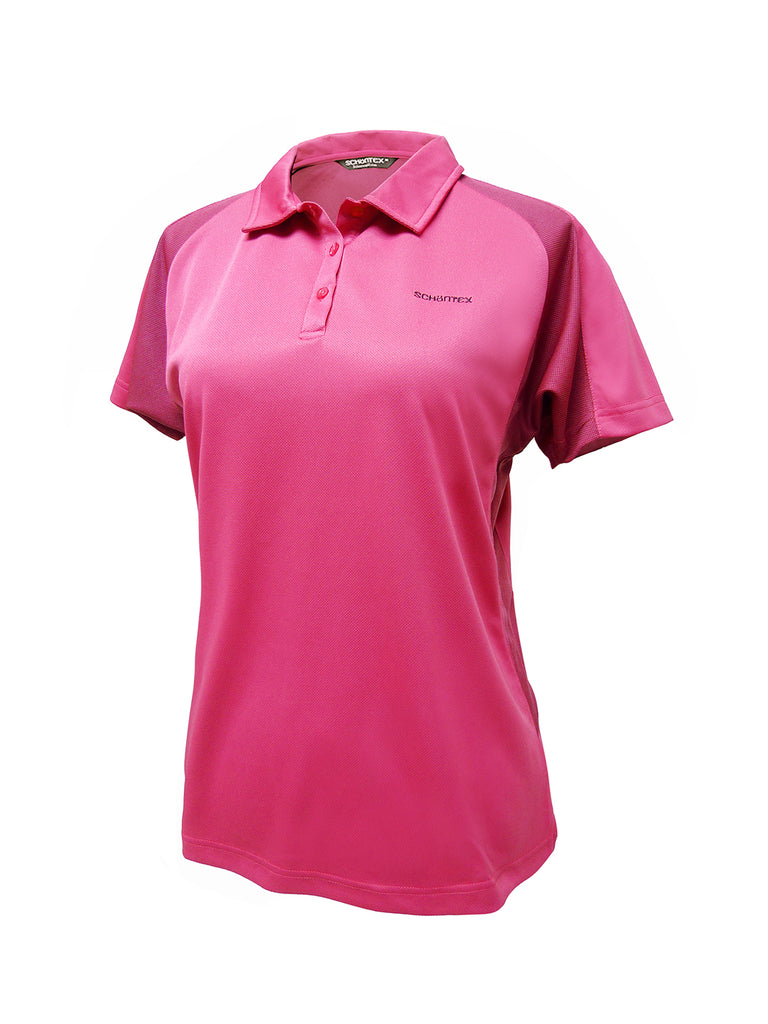 Women's Pink Bamboo Charcoal Polo Shirt