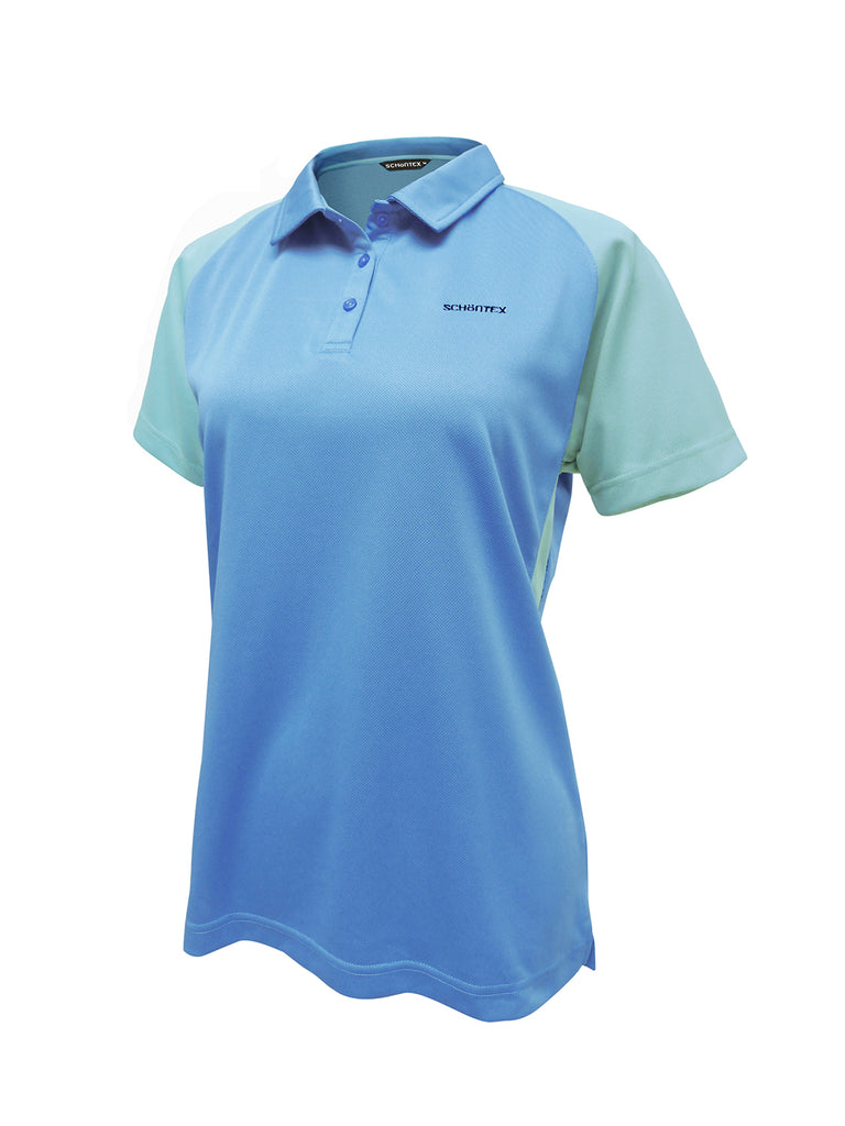 Women's Blue Bamboo Charcoal Polo Shirt